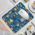 thumbnail image 2 of Hanukkah Square Desk Mat Mouse Mat Mouse Pad, 8.3x9.8 Inch, Non-Slip Rubber Bottom, Printed, Suitable for Office and Gaming, 2 of 6