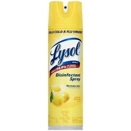 LYSOL Disinfectant Spray, Lemon Breeze 19 oz (Pack of 2)
