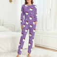 thumbnail image 4 of Hello Kitty Women's Pajama Sets Long Sleeve Pajamas Top And Pants Sleepwear Nightwear Soft Pjs Lounge Sets, 4 of 8