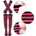 thumbnail image 3 of WoWstyle Thigh High Socks for Women Over The Knee Stockings Striped Cocks Extra Long Cosplay Costumes Accessories, 3 of 7