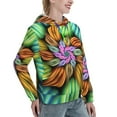 thumbnail image 6 of Kdxio Hippie Style Print Womens Oversized Hoodies Sweatshirts Hooded Pullover Tops Sweaters Casual-Large, 6 of 7
