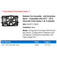 thumbnail image 2 of Radiator Fan Assembly - with Brushless Motor - Compatible with 2017 - 2019 Chevy Cruze Sedan 1.4L 4-Cylinder 2018, 2 of 2