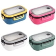 thumbnail image 7 of Double Layer Microwave Safe Bento Box with Dividers for Office Lunch Meal Prep, 7 of 7