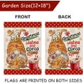 thumbnail image 3 of Christmas Gingerbread Wishes and Cocoa Kisses Gnome Decorative Burlap Garden Flag, Xmas Hot Chocolate Home Yard Small Outdoor Decor, Winter Outside Decoration Double Sided 12 x 18, 3 of 6