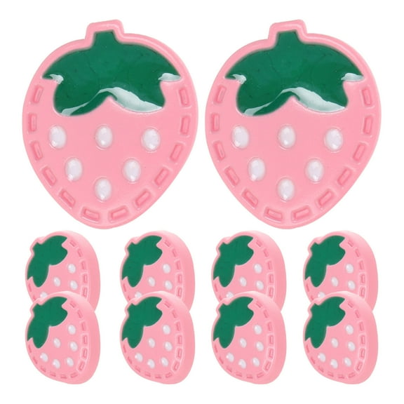 WHAMVOX Resin Strawberry Buttons: 10pcs Cute Embellishment Buttons Cartoon Sew On Children Clothing Buttons Plastic Sewing Buttons For Diy Jewelry Making