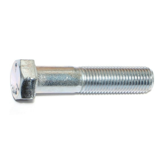 7/16"-20 x 2" Zinc Plated Grade 5 Steel Fine Thread Hex Cap Screws (6 pcs.)