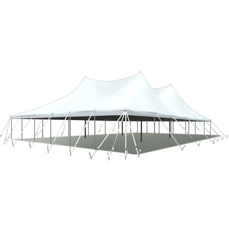 TentandTable Premium Sectional Canopy Pole Party Tent, White, 60 ft x 60 ft