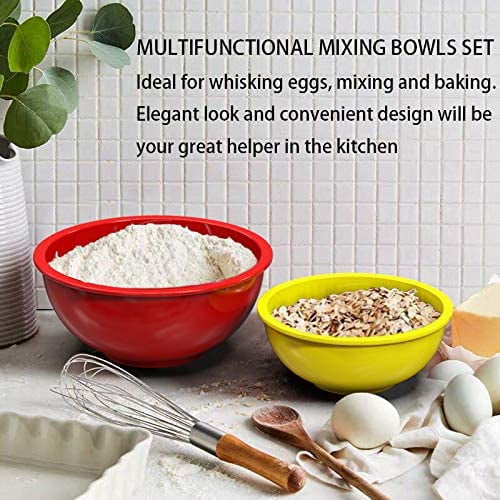 Mixing Bowls With Airtight Lids, 18 Piece Plastic Nesting Serving Bowls  With Lids, Includes Salad Spoon & Measuring Cups, Microwave Safe Mixing Bowl  Set For Mixing, Baking, Serving (Blue)