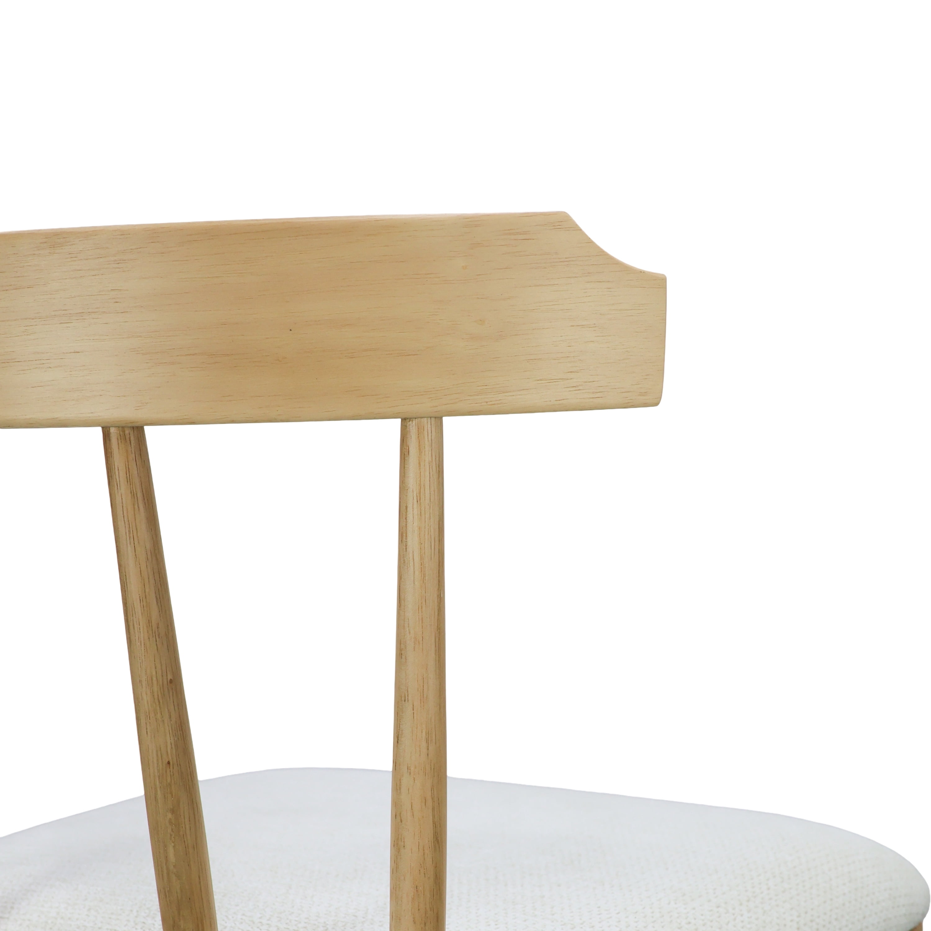 Wooden Upholstered Counter Stool Set of 2,Kitchen Bar Chairs with Back with Wood Legs for Dining Room,Beige
