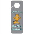 thumbnail image 1 of Garfield Who Cares? Plastic Door Knob Hanger Sign, 1 of 7