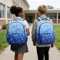 thumbnail image 4 of SEANATIVE Kids' School Backpack 17 Inch Large Capacity School Bag Book Bag Adjustable Shoulder Straps Casual Daypack for Elementary Middle School Boys Girls, Star Blue Gradient, 4 of 7