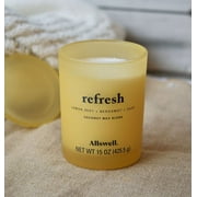 Allswell 15oz Scented 2-Wick Spa Candle - Refresh (Lemon Zest + Bergamot + Sage)