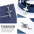 thumbnail image 3 of Cross Urn Necklace for Ashes Butterfly Cross Cremation Necklace for Women Pets Cremation Jewelry for Women Memorial Ash Holder Pendant Funeral Keepsake Gift, 3 of 7
