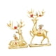 thumbnail image 3 of 2 figuras de reno, alce y ciervo, adornos de animales artificiales. Oro, 3 of 9