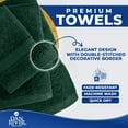 thumbnail image 3 of Dan River 8 Piece Towel Set Soft Quick Drying Cotton Bath Towel For Gym, Spa and Bathroom - Hunter green, 3 of 9