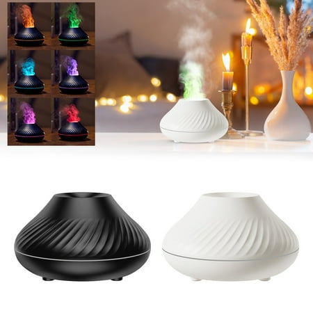 

Reduced!Humidifier Fireplace Flame Diffuser Aromatherapy Oil Diffuser Cool Mist Humidifier For Bedroom Office Home Yoga Timer & Auto Shut Off Colorful Night Light
