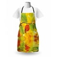 thumbnail image 3 of Nature Art Apron, Autumn Tree Branch with Colorful Leaves on Rippling Water Print, Unisex Kitchen Bib with Adjustable Neck for Cooking Gardening, Adult Size, Green Orange and Yellow, by Ambesonne, 3 of 4