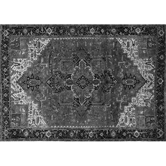 Ahgly Company Indoor Rectangle Persian Gray Traditional Area Rugs, 5' x 8'