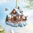 thumbnail image 4 of Acrylic House Hanging Ornament, Exquisite Christmas Decoration, Holiday Tree Accessories, Festive Seasonal Hanging Decor, 4 of 5