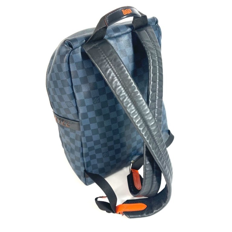 LOUIS VUITTON N40157 Damier Cobalt Discovery bag Backpack Canvas Navy/Orange Pre-Owned LOUIS VUITTON N40157 Damier Cobalt Discovery  main image 2