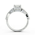 thumbnail image 3 of Spot Jewel 2 Ct Princess Cut Lab Created Diamond Ring – Solitaire with Accent Infinity Crossover Design – 14K White Gold Plated Ring – Classic Engagement Jewelry for Women, 3 of 4