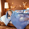 thumbnail image 3 of meiyoeat Dreamy Cloud Kitten Twin Comforter Sets,Orange Cat Print Bedding Set For Girl,Reversible,2-Piece,1 Comforter and 1 Pillowcase, 3 of 7