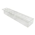 thumbnail image 4 of Jarrón rectangular de acrílico transparente, jarrón decorativo, jarrón largo, hogar moderno. 45cmx10cmx6.5cm, 4 of 9