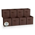 thumbnail image 1 of Sorbus Cubos de Almacenamiento de Tela Plegables de 13 Pulgadas, 8 Cestas Plegables para Organizar Armarios, Estantes, Ropa, Juguetes, Libros, Chocolate, 1 of 7