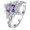 Multicolour, variant on Bradem Rings Clearance! Women Created Rainbow Filled Oval Cut Cute Fashion Ring, Pink, 9 Lady Ring Clearance Sale, 1Pc Ring Multi-Color Pink Zircon Ring Pink 9 Pink 9