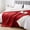 Burgundy, variant on Ameha Sherpa Fleece Bed Blanket Soft Thick & Cozy Warm Reversible Lightweight Grey Queen (90 × 90)