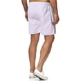 thumbnail image 5 of Nestiefly Men's Swim Trunks 5" Quick Dry Bathing Suit Workout Gym Shorts Sports Athletic Lightweight Short Pants with Pockets White 3XL, 5 of 5