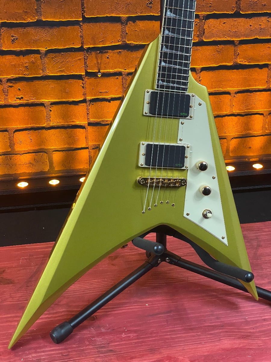 Open Box ESP LTD KH-V Kirk Hammett Signature Electric Guitar - Metallic Gold