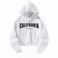 thumbnail image 1 of Sudadera con capucha para mujer, Tops de manga larga, letras blancas, otoño invierno, ropa de mujer para vacaciones, viajes, invierno, primavera, trab SG, 1 of 8