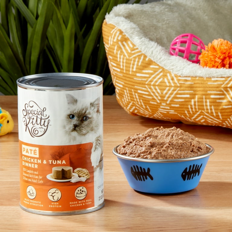 Special Kitty Chicken Tuna Dinner Pate Wet Cat Food for Cats 22 oz Can