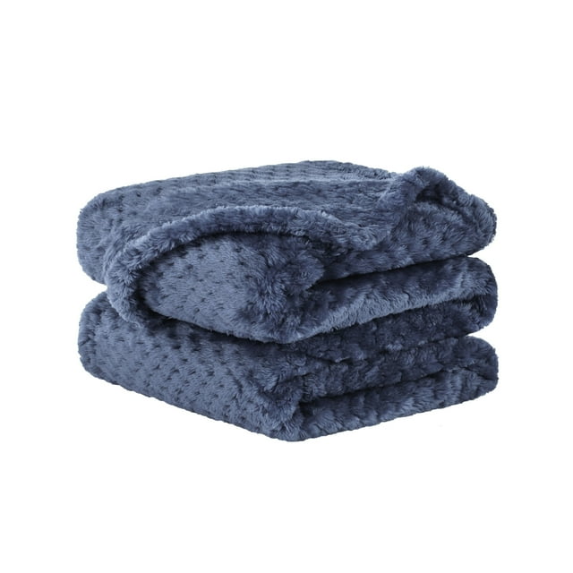 Unique Bargains Couverture de Lit en Molleton de Luxe en Maille Tissée