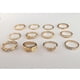 thumbnail image 4 of Fiudx Conjunto de Joyas de Oro, Moderna Colección de 12 Anillos de Metal, Elegantes Anillos con Personalidad, Versátil Accesorio de Fiesta, Accesorio Diario, Regalo para Mamá, Novia o Mejor Amiga., 4 of 4