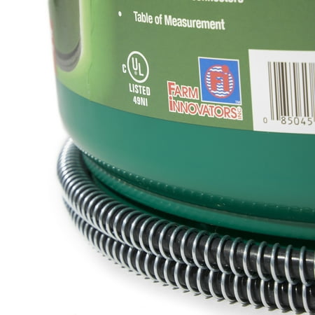 Farm Innovators HB-60 Oversized 2 Gallon Plastic Heated Bucket, 60 Watt