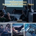 thumbnail image 6 of Tarmeek Portable Mini Projector 1080P Full HD, Compact Bluetooth Movie Projector with 180° Rotatable Stand, Auto Keystone, WiFi, Compatible with Smartphone/USB for Indoor Outdoor Home Theater, 6 of 9