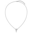 thumbnail image 4 of Cheryl M Sterling Silver Rhodium-plated Polished CZ Butterflies Heart with 2 Inch Extension Necklace 18 Inches, 4 of 5