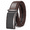 Brown, variant on Men's Adjustable Slide Ratchet Belt, Matte Gunmetal Alloy Buckle, Plus Size Large Classic Business Casual Belt for 33.49-61.02 Inch Waist, Present for Gentlemen