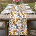 thumbnail image 4 of Nautical Coastal Table Runner 70 Inches, Watercolor Ocean Slippers Starfish Coral Shell Bed Runner Dresser Scarves Tabletop for Indoor Outdoor Parties/Ceremony/Banquet, 13" x 70", 4 of 9