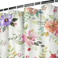 thumbnail image 3 of Waterproof Beautiful Colorful Floral Shower Curtain 72x72 Inch Boho Style Polyester Unique Shower Curtain for Bathroom Hotel Home Decor with 12 Plastic Hooks, 3 of 5