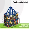 thumbnail image 3 of Garden Tool Bag,Pioneer Flower Floral Print Pattern Garden Tool Organizer,Garden Gifts,Waterproof Multi-Pocket Garden Tool Storage 11.8x5.5x11.4 Inch(Tools NOT Included), 3 of 6
