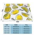 thumbnail image 4 of XMXT Throw Blanket, Lemon Decorative Line Illustration Machine Washable Blankets for Sofa, 40 x 30 inches, 4 of 9