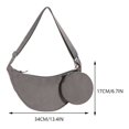 thumbnail image 2 of Bolso Pana Media Con Correa Ajustable Bolso Media para Mujer 2 Piezas (gris), 2 of 9