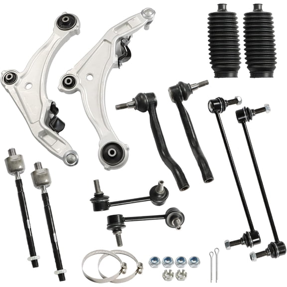 Genrics Set of 12 Front Lower Control Arm Ball Joint Tie Rod End Sway Bar Link LH & RH Kit Replacement for Nissan Maxima 2009-2014 12Pcs