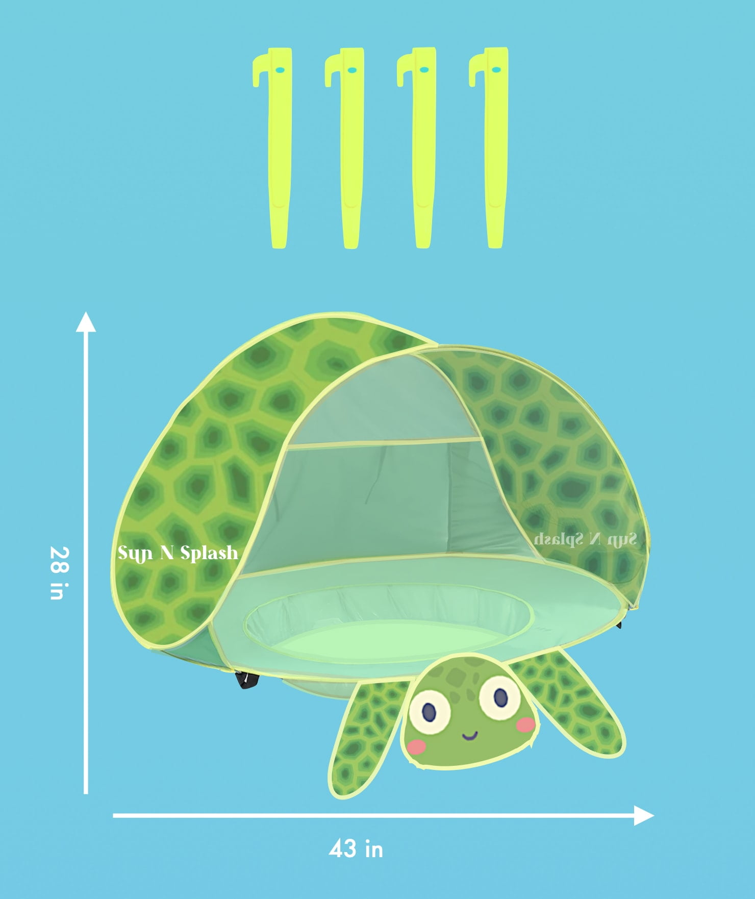 Sun N Splash Baby Tent Pool Turtle