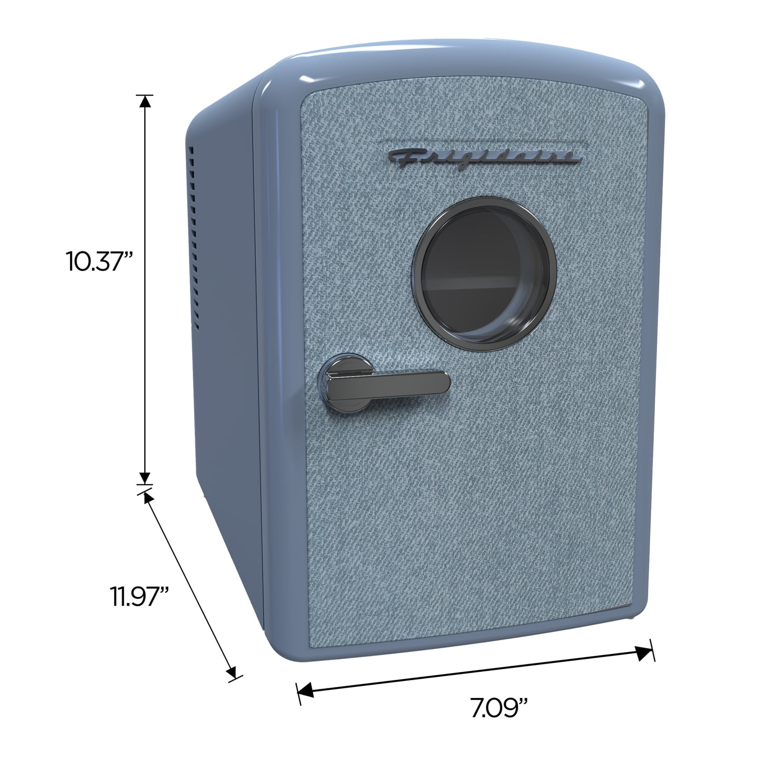 Frigidaire 9-Can Mini Fridge Cooler, Denim Door, EFMIS199-LIGHTDENIM