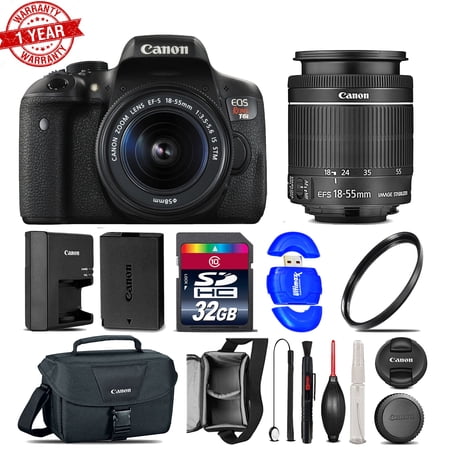 Canon Eos Rebel T6i Dslr Camera with 18-55mm STM |Canon Case| UV Filter |32GB Kit
