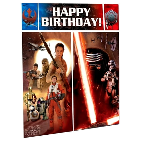 Star Wars Force Awakens Movie Disney Kids Birthday Party Scene Setters Backdrop
